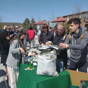 Sustainability Hub table at the Binghamton University Earth Day Festival