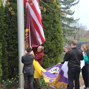 Central Sustainability, CMU Professor Hope May and Cora di Brazza Foundation lead Peace Flag Raising at CMU