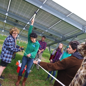 Solar Photovoltaic Arrays at Hampshire College generating up to 100% of electricity on site