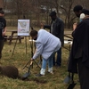 "Un-lawning" ceremony to begin the creation of St. Phillip Garden of Peace & Community Farm