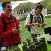 Students make their own succulents at the University of Minnesota Earth Day Fair 