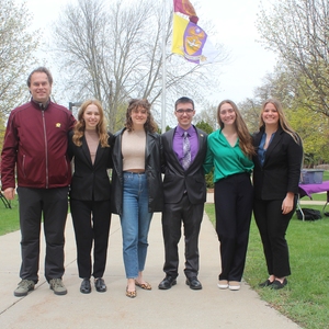 Central Sustainability, CMU Professor Hope May and Cora di Brazza Foundation lead Peace Flag Raising at CMU