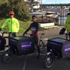 UW Mailing Services delivery drivers and the electric-assist cargo bikes.