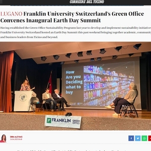 Earth Day Summit at Franklin University Switzerland