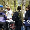 Students in PSU's Environmental Club partnered with campus and community organizations to host a festival in PSU's Park Blocks on Friday, April 21st. The event featured free tea and local pizza, dozens of booths, and a one week old baby goat!