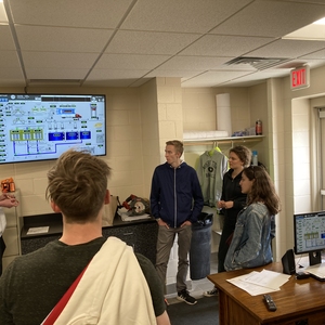 UMN Morris intern giving a tour of the new Morris Water Treatment Plant