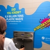 Water fountain with #TakeBackTheTap campaign decal at Humber College