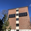 This photo was taken by Ray Santangelo in Capital Programs. This is a photo of the solar panels being installed outside of Hodgdon Hall on 12/5/18. This was a student project partially funded from the Green Fund.