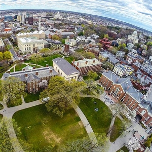 Aerial view of Brown campus