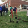 President Roelofs addresses volunteers at Tree Planting ceremony