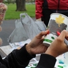 Learning to plant vegetables at EarthDay 2017, University of Dayton (Ohio)