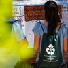 Aggie participating in an educational presentation during Earth Day.