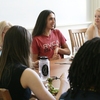 At DePauw, Xiuhtezcatl Martinez met with a small group of student leaders for a lunch discussion and inspired an audience of more than 100 at Peeler Auditorium in the evening.  In a community outreach effort, Xiuhtezcatl also fired up a crowd of over 450 third, fourth, and fifth-graders at Tzouanakis Intermediate School for a convocation on youth empowerment and the environment.  He challenged the elementary students to not use plastic straws and led them in a chorus of “I’m young! I’m positive!