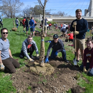 Ohio State's "Seeds of Service" brought out hundreds to clean, plant and celebrate