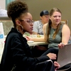 Students at the IU South Bend Earth Day Reception