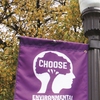 Learning outcomes and a corresponding assessment were developed for undergraduate students. All areas of the university were encouraged to choose to participate. “Choose” is the theme of the campus environmental stewardship effort, as pictured above on campus flags.