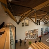 Students Study While Overlooking the Olver Design Building Atrium