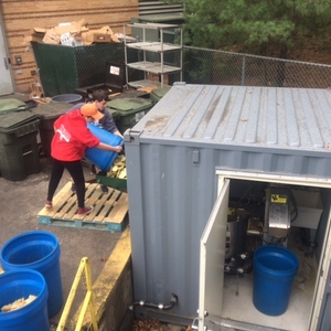 St. John's University - New york students start food waste pulping to double capacity of on-site composting