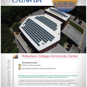 Project Green Step 2030: Catawba College Campus Solar Energy Installation