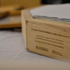 The Campus Sustainability Leadership Award is made of reclaimed materials and designed by students.