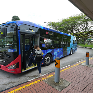 NTU electric shuttle buses (provided free of charge)