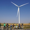 A fall bike ride was held at Central Community College-Hastings. Riders used the bicycles available on campus and rode to the wind turbine two miles to the south.