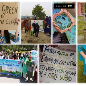 Students of Department of Bioinformatics Shaheed Benazir Bhutto Women University Peshawar (SBBWUP), Pakistan celebrated Earth Day at campus through plantation and cleanliness campaign.