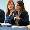 Panelist Tamara Wallace ’08, ’13 (B.A., M.A. geography), senior manager for energy, sustainability and transportation in the CSU Chancellor’s Office (second from right)