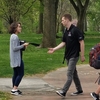 Happy Earth Day! Ohio State passed out reusable lunch and sandwich bags to students to raise sustainability awareness.
