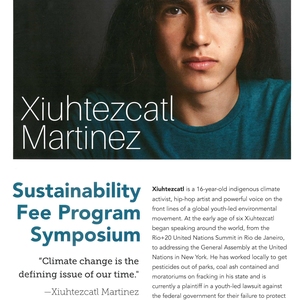 Xiuhtezcatl Martinez; 16-year-old indigenous Climate Activist