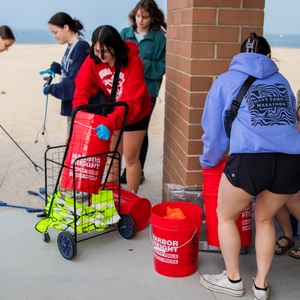 Hope College Students and Holland State Park Beach Cleanup Event