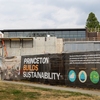 Princeton Builds Sustainability: As a policy, Princeton recycles at least 95% of its construction and demolition materials and aims to reduce water usage and greenhouse gas emissions in new construction projects such as the University Art Museum
