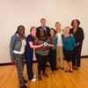 A Trash Trophy is presented to residents of the winning residence hall