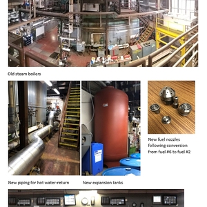 Montage of the central plant upgrade