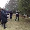 Ecology course studying trees on campus