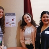 UW-Madison Office of Sustainability interns Anna Weinberg, Ally Burg, and Noemy Serrano monitor a zero waste station during the Nelson Institute for Environmental Studies Earth Day Conference at Monona Terrace in Madison, WI.