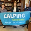 Chief Sustainability & Carbon Solutions Officer Kira Stoll, Plastic-Free Seas Coordinator Nicole Haynes, and Chancellor Carol Christ at the meeting where this policy was endorsed.