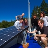 At the University of California, Santa Cruz, a cross-disciplinary group of engineering undergraduates--the "Green Wharf Renewable Energy Project" team--shows off its senior capstone design project, a low-impact marine microgrid energy system.