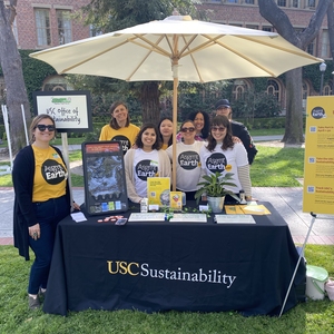 USC Office of Sustainability tabling at Earth Month 2023 Festival