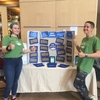 UVM Eco-Reps tabling during Earth Week. They quizzed students on Jeopardy questions and gave out reusable sandwich bags.