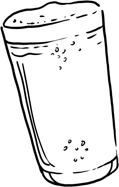 drawn beer glass