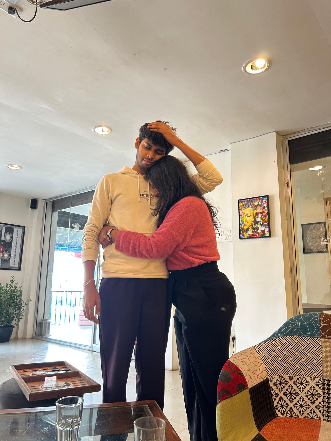 your arms around me in an empty cafe, your hand in my hair 🤍