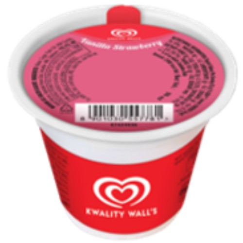 Kwallity Walls Classic Large Cups Vanilla and Strawberry 90ml