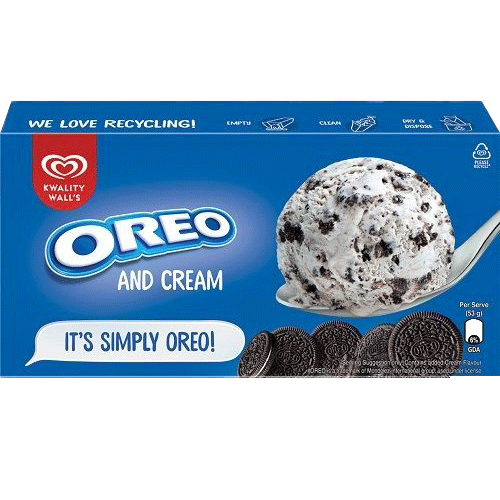 Kwality Walls Party Pack Oreo and Cream Carton 700ml