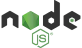 Node.js icon for scalable and efficient back-end development using JavaScript.