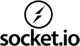 Socket.IO icon for real-time, bidirectional communication in web applications.