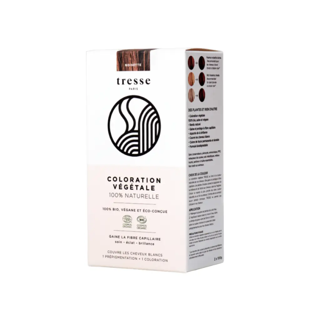 Coloration végétale Noisette doré - kit 2 étapes, 100 % bio — Tresse Paris