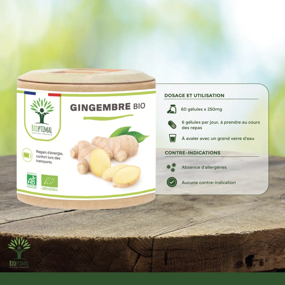 Gingembre bio - 2 x 60 — BIOPTIMAL