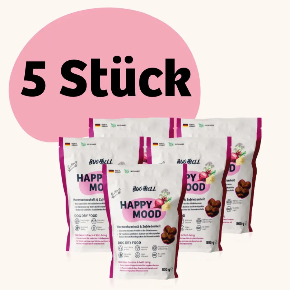 Trockenfutter HappyMood - Hormonbalance & Zufriedenheit — BugBell