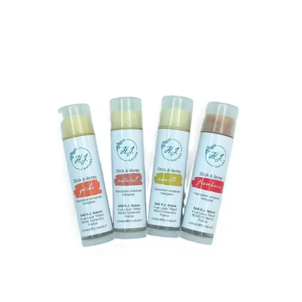 Set mit 4 natürlichen Lippenpflegestiften
